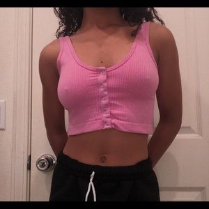 Urban Outfitters Pink Crop Top (Medium)